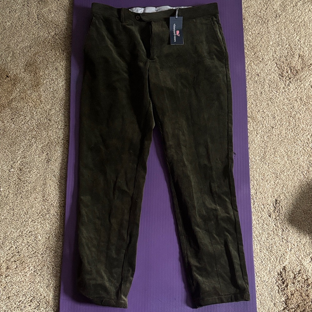 Vineyard Vines Dark Green Corduroy Pants
